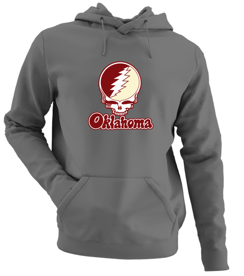 Oklahoma Stealie Premium Unisex Hoodie — Design: Oklahoma University of — Charcoal