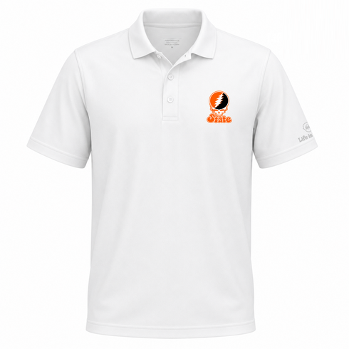 Oklahoma Stealie Premium Unisex Polo — Design: Oklahoma State University — White