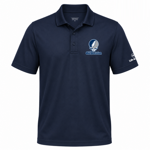 Old Dominion Stealie Premium Unisex Polo — Design: Old Dominion University — Navy
