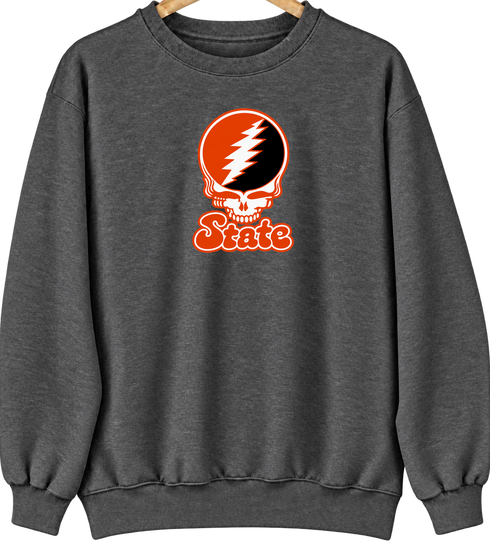 Oregon State Stealie Premium Unisex Crewneck — Design: Oregon State University — Dark Heather