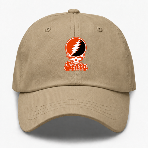Oregon State Stealie Premium Unisex Dad Hat — Design: Oregon State University — Khaki