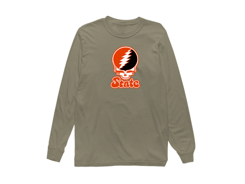 Oregon State Stealie Premium Unisex Long-Sleeve — Design: Oregon State University — Sandstone