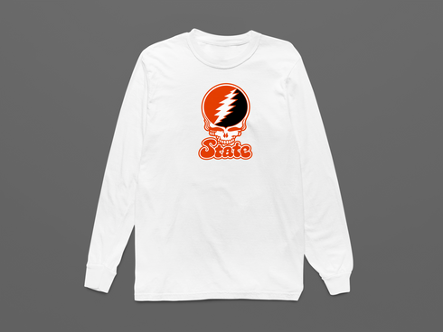 Oregon State Stealie Premium Unisex Long-Sleeve — Design: Oregon State University — White