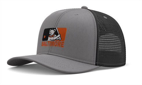 Grateful Dead - Baltimore Orioles Dancing Bear Logo Grateful Dead Trucker Cap - StealieShop