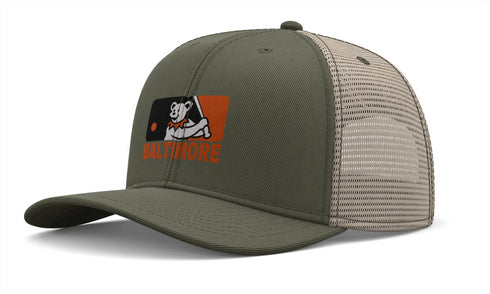 Grateful Dead - Baltimore Orioles Dancing Bear Logo Grateful Dead Trucker Cap - StealieShop