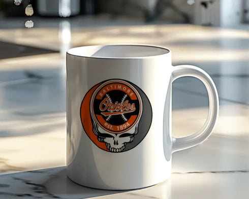 Grateful Dead - Baltimore Orioles Stealie 15 Ounce Coffee Mug - StealieShop