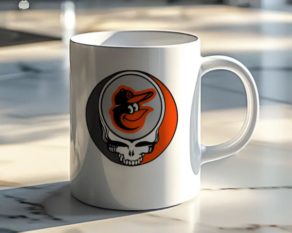Grateful Dead - Baltimore Orioles Bird Stealie 15 Ounce Coffee Mug - StealieShop