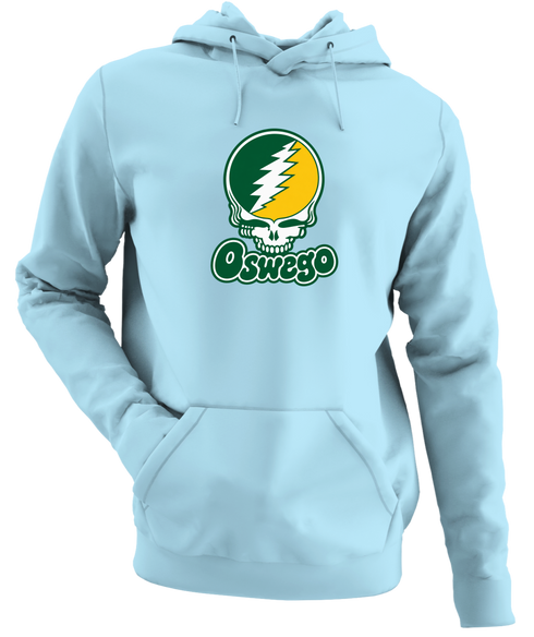 Oswego State Stealie Premium Unisex Hoodie — Design: Oswego State University — Light Blue