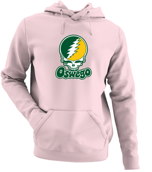 Oswego State Stealie Premium Unisex Hoodie — Design: Oswego State University — Light Pink