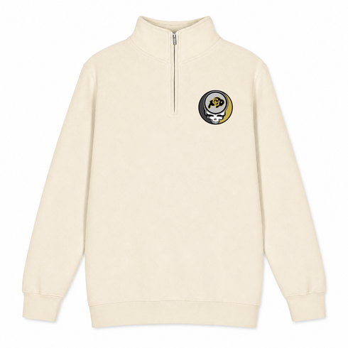 University of Colorado - Premium Grateful Dead Quarter-Zip Pullover - Sand - 1