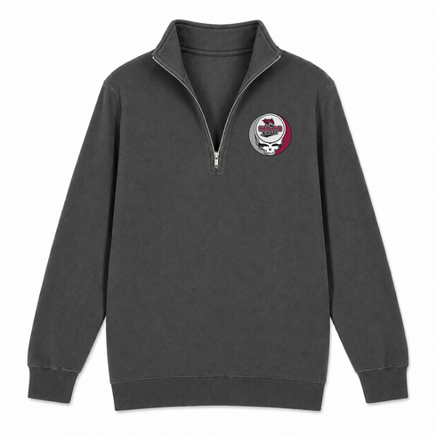 Chico State University - Premium Grateful Dead Quarter-Zip Pullover - Charcoal - 6