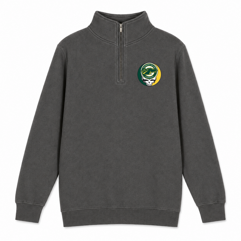 Skidmore Lacrosse - Premium Grateful Dead Quarter-Zip Pullover - Charcoal - 5