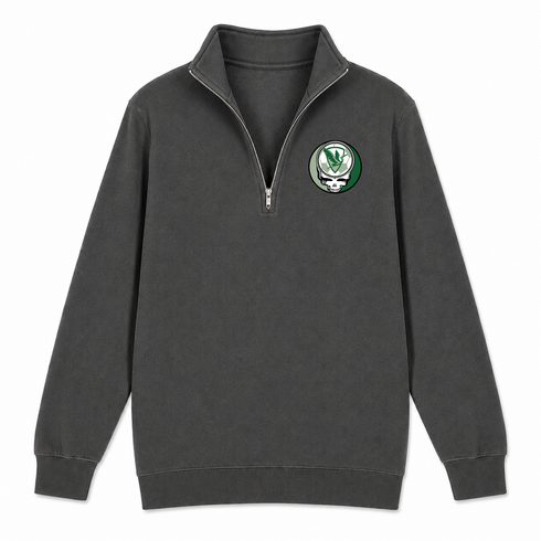 William Smith Soccer - Premium Grateful Dead Quarter-Zip Pullover - Charcoal - 5