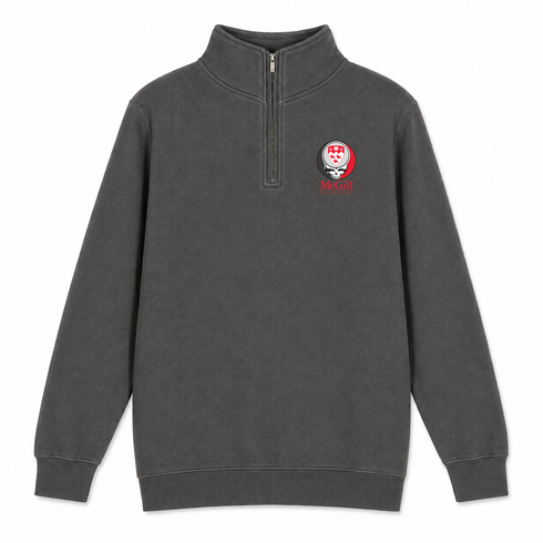 McGill University - Premium Grateful Dead Quarter-Zip Pullover - Charcoal - 5