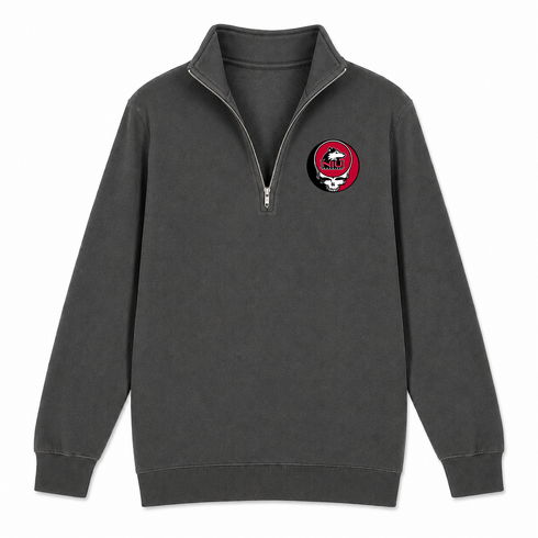 NIU - Premium Grateful Dead Quarter-Zip Pullover - Charcoal - 6