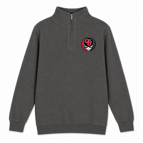 Clark - Premium Grateful Dead Quarter-Zip Pullover - Charcoal - 5