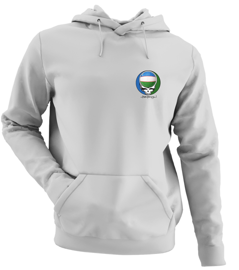 Uzbekistan FIFA World Cup - Premium Grateful Dead Left Chest Hoodie - Sport Grey - 9