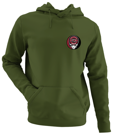 University of South Carolina - Premium Grateful Dead Left Chest Hoodie - Military Green - 7