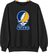 Pace Stealie Premium Unisex Crewneck — Design: Pace University — Black