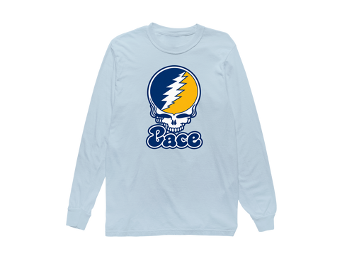 Pace Stealie Premium Unisex Long-Sleeve — Design: Pace University — Chambray