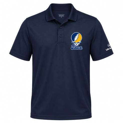 Pace Stealie Premium Unisex Polo — Design: Pace University — Navy
