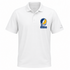 Pace Stealie Premium Unisex Polo — Design: Pace University — White