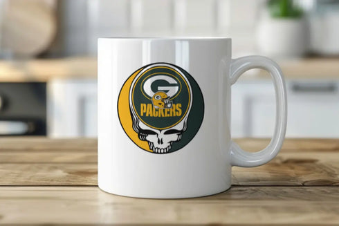Grateful Dead - Green Bay Packers Stealie 15 Ounce Coffee Mug - StealieShop