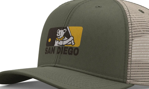 Grateful Dead - San Diego Padres Dancing Bear Logo Grateful Dead Trucker Cap - StealieShop