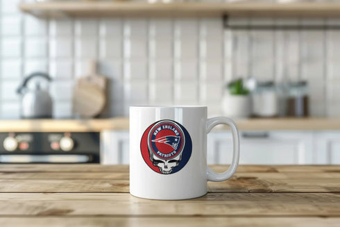 Grateful Dead - New England Patriots Stealie 15 Ounce Coffee Mug - StealieShop