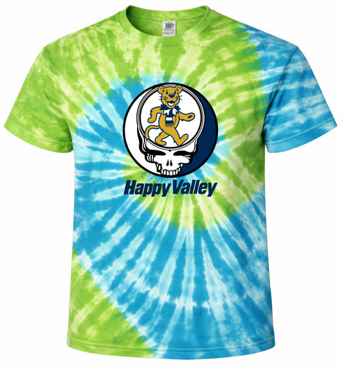Penn State University Dancing Lion Stealie Tie-Dye T-Shirt