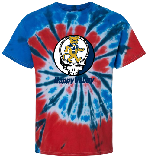 Penn State University Dancing Lion Stealie Tie-Dye T-Shirt