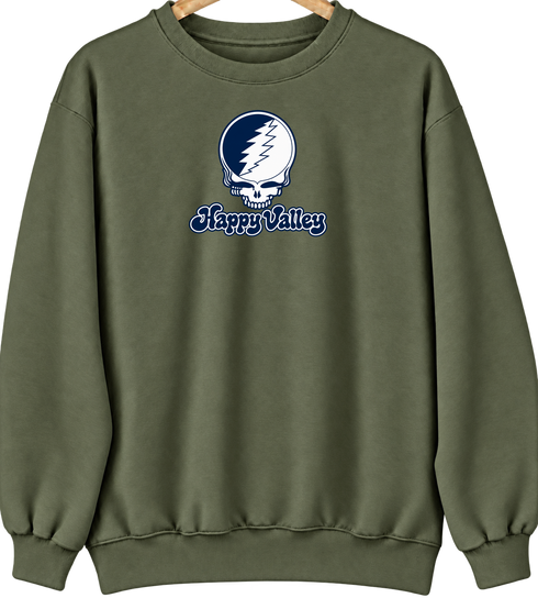 State Stealie Premium Unisex Crewneck — Design: Penn State — Military Green