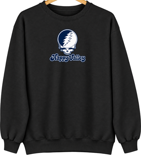 State Stealie Premium Unisex Crewneck — Design: Penn State — Black