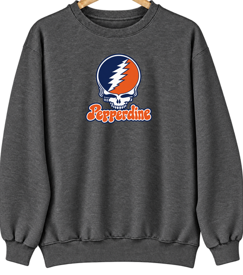 Pepperdine Stealie Premium Unisex Crewneck — Design: Pepperdine University — Dark Heather