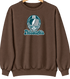 Philadelphia Helmet Stealie Premium Unisex Crewneck — Philadelphia Eagles — Brown