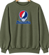 Philadelphia Baseball Stealie Grateful Dead Crewneck — Philadelphia Phillies — Military Green