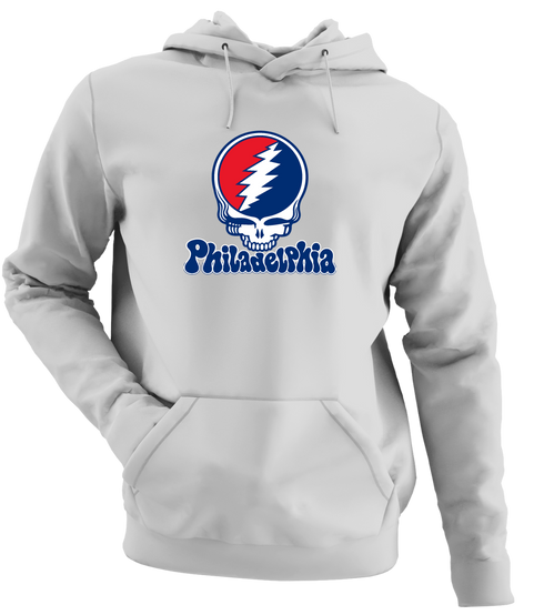 Philadelphia Baseball Stealie Grateful Dead Hoodie — Philadelphia Phillies — Sport Grey