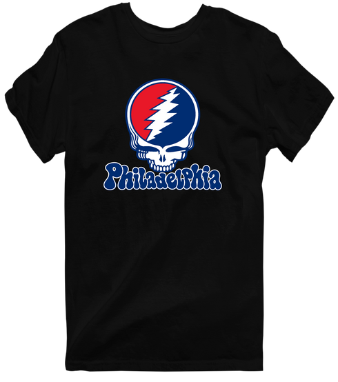 Philadelphia Baseball Stealie Grateful Dead T-Shirt — Philadelphia Phillies — Black