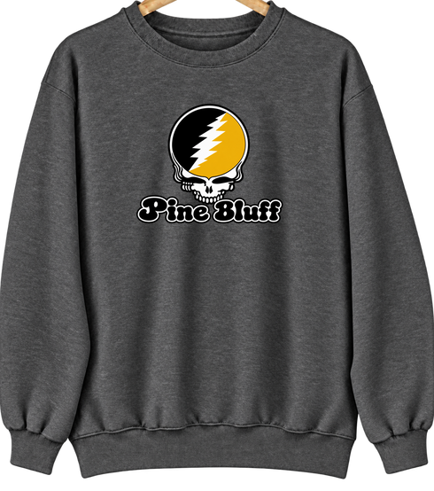 Pine Bluff Stealie Premium Unisex Crewneck — Design: Arkansas at Pine Bluff University of — Dark Heather