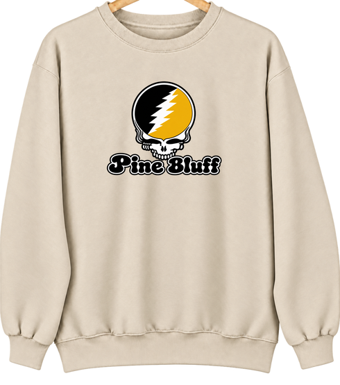 Pine Bluff Stealie Premium Unisex Crewneck — Design: Arkansas at Pine Bluff University of — Sand