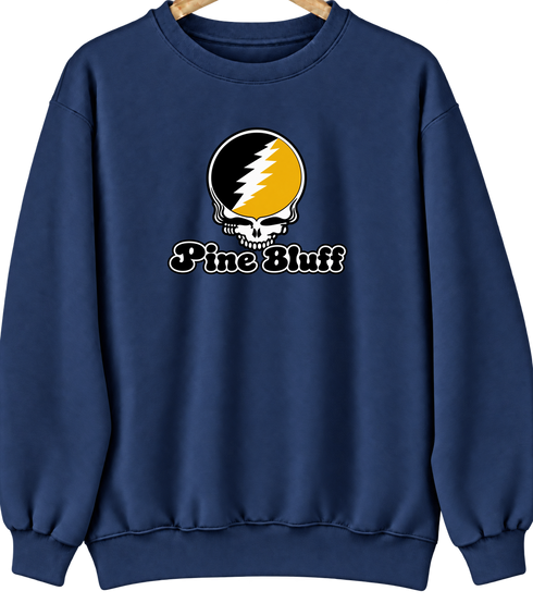 Pine Bluff Stealie Premium Unisex Crewneck — Design: Arkansas at Pine Bluff University of — Navy