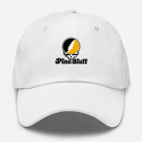 Pine Bluff Stealie Premium Unisex Dad Hat — Design: Arkansas at Pine Bluff University of — White