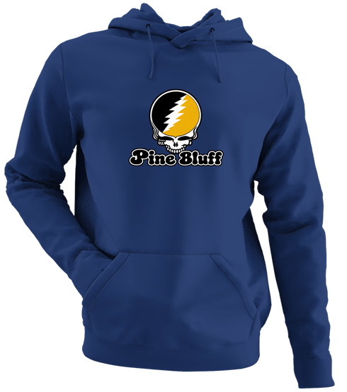 Pine Bluff Stealie Premium Unisex Hoodie — Design: Arkansas at Pine Bluff University of — Navy