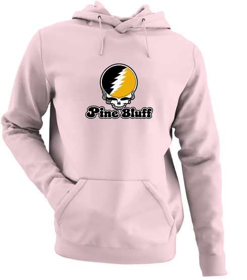 Pine Bluff Stealie Premium Unisex Hoodie — Design: Arkansas at Pine Bluff University of — Light Pink