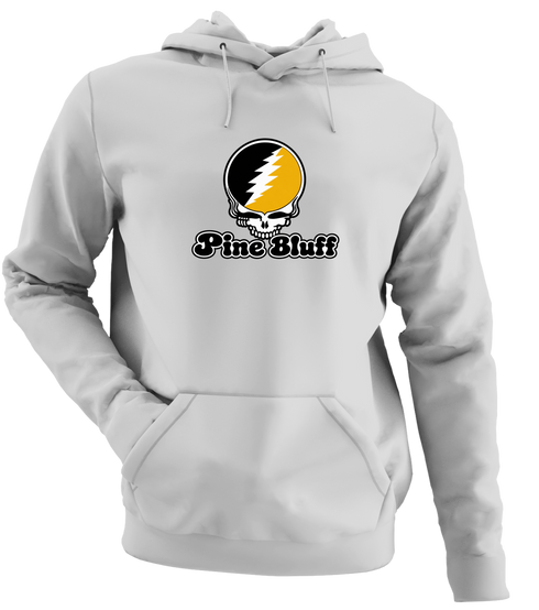 Pine Bluff Stealie Premium Unisex Hoodie — Design: Arkansas at Pine Bluff University of — Sport Grey