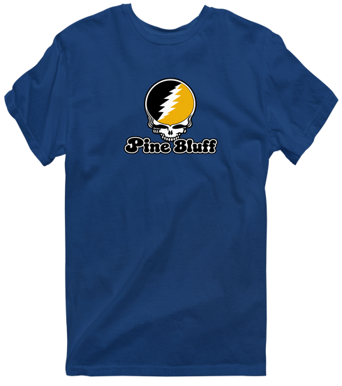 Pine Bluff Stealie Premium Unisex T-Shirt — Design: Arkansas at Pine Bluff University of — Navy