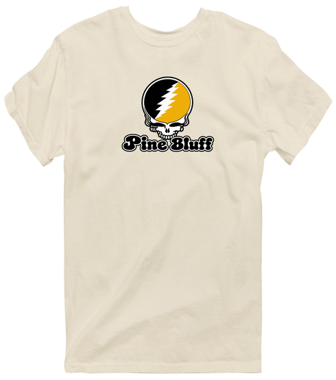 Pine Bluff Stealie Premium Unisex T-Shirt — Design: Arkansas at Pine Bluff University of — Sand