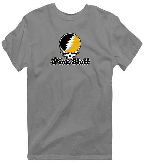 Pine Bluff Stealie Premium Unisex T-Shirt — Design: Arkansas at Pine Bluff University of — Dark Heather