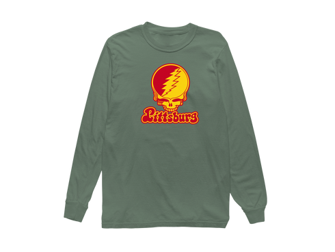 Pittsburg State Stealie Premium Unisex Long-Sleeve — Design: Pittsburg State University — Light Green