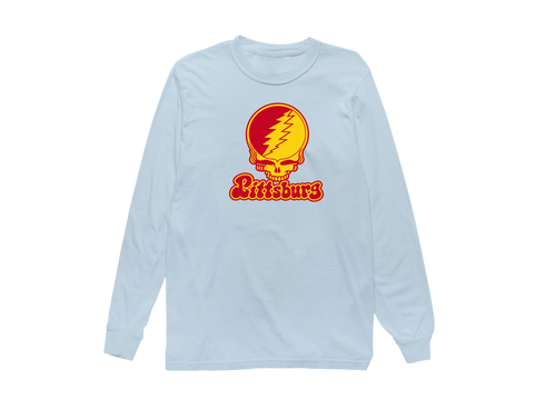 Pittsburg State Stealie Premium Unisex Long-Sleeve — Design: Pittsburg State University — Chambray